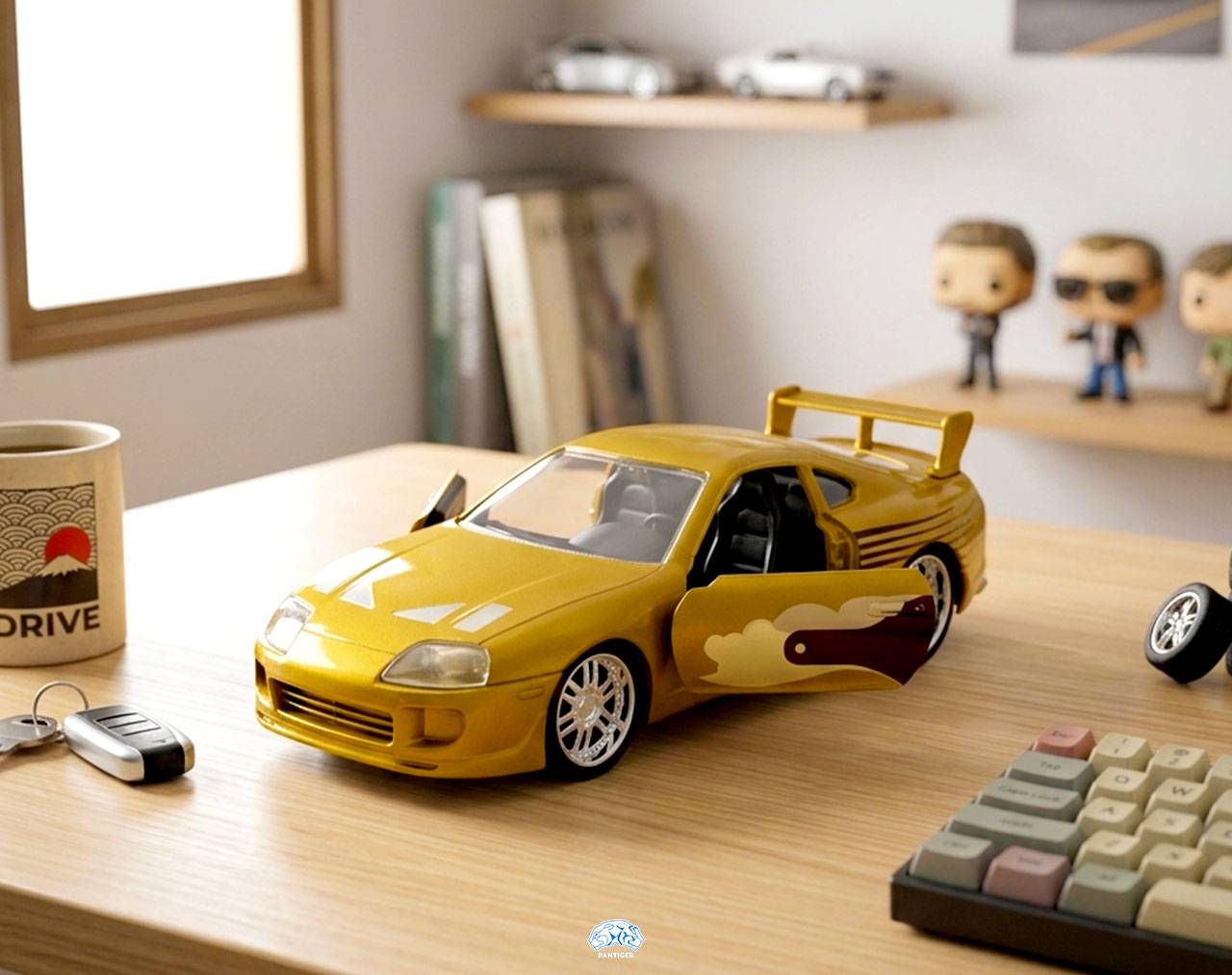 Toyota Supra (Golden) Escala 1:32 - Fast and Furious 2 - Die-Cast Jada Toys