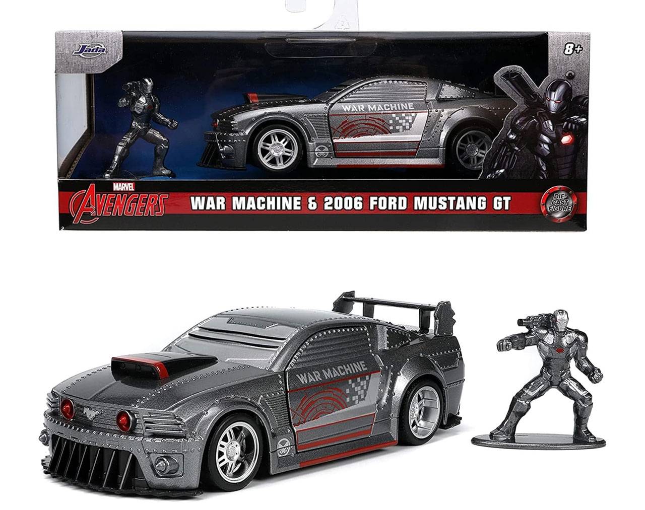 War Machine & 2006 Ford Mustang GT 1:32 - Marvel Avengers - Jada Toys