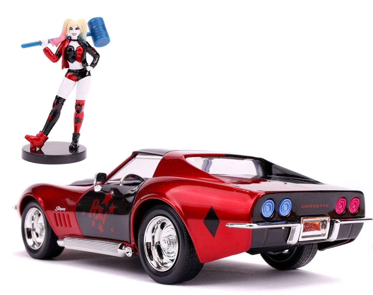 Harley Quinn & 1969 Chevy Corvette Stingray 1:24 - DC - Die-Cast Jada Toys