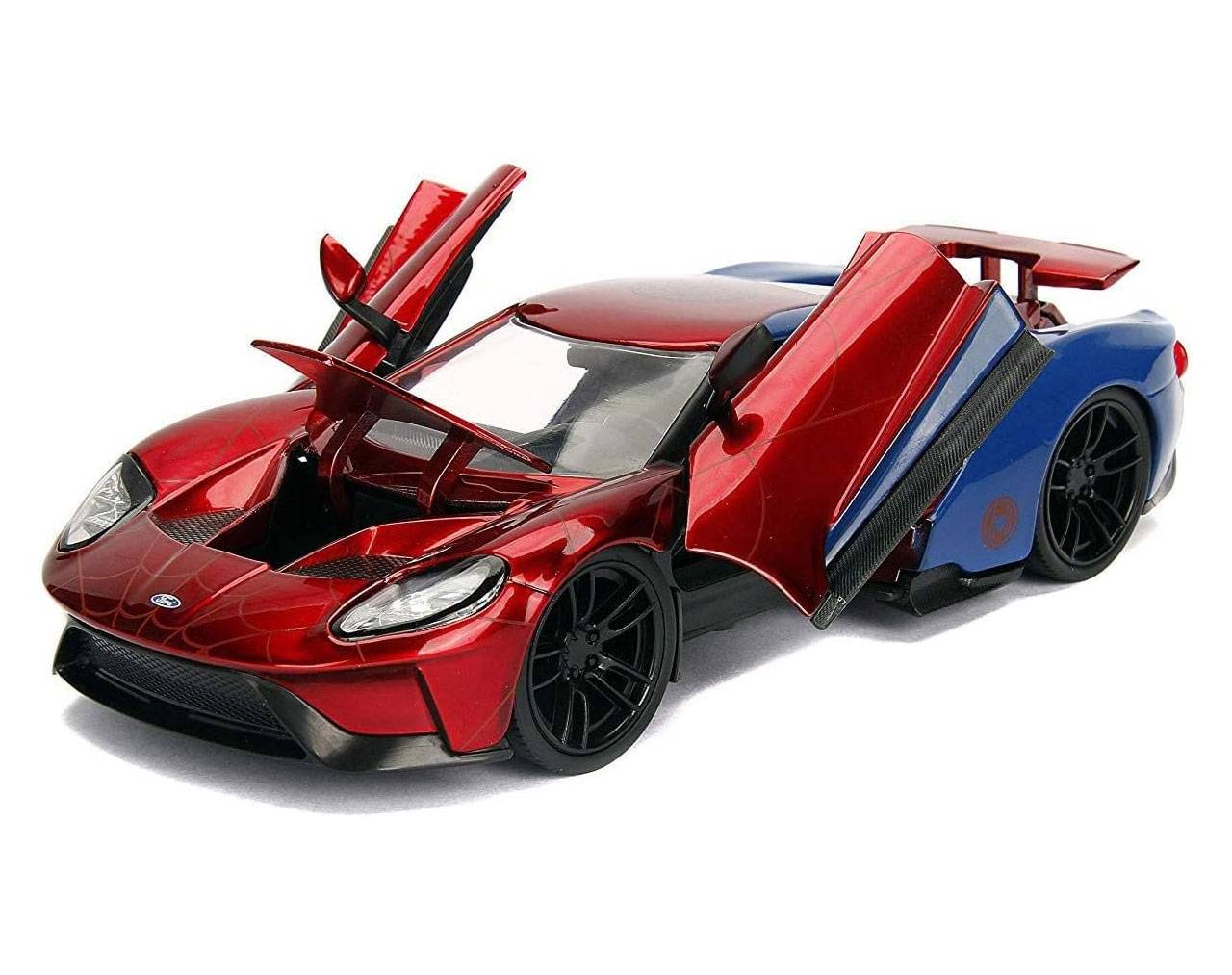 Spider-Man & 2017 Ford GT 1:24 - Marvel Spider-Man - Die-Cast Jada Toys