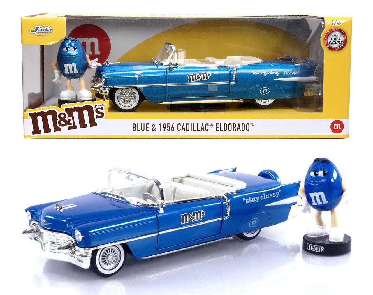 Blue & 1956 Cadillac El Dorado 1:24 - M&M's - Die-Cast Jada Toys