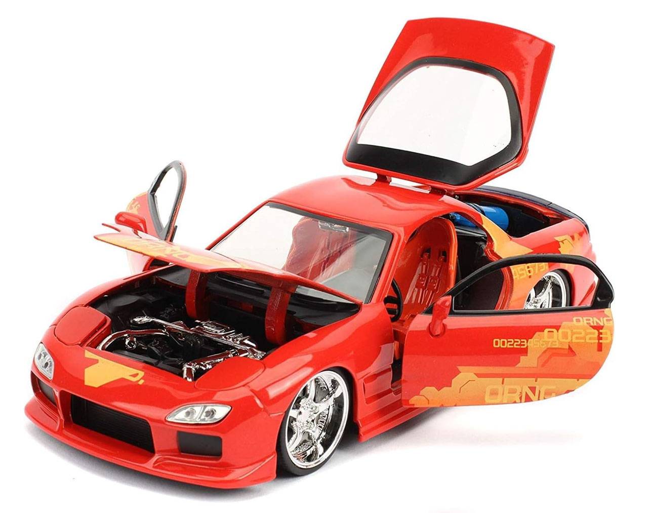 Orange JL5 Mazda RX-7 1:24 - Fast and Furious - Die-Cast Jada Toys