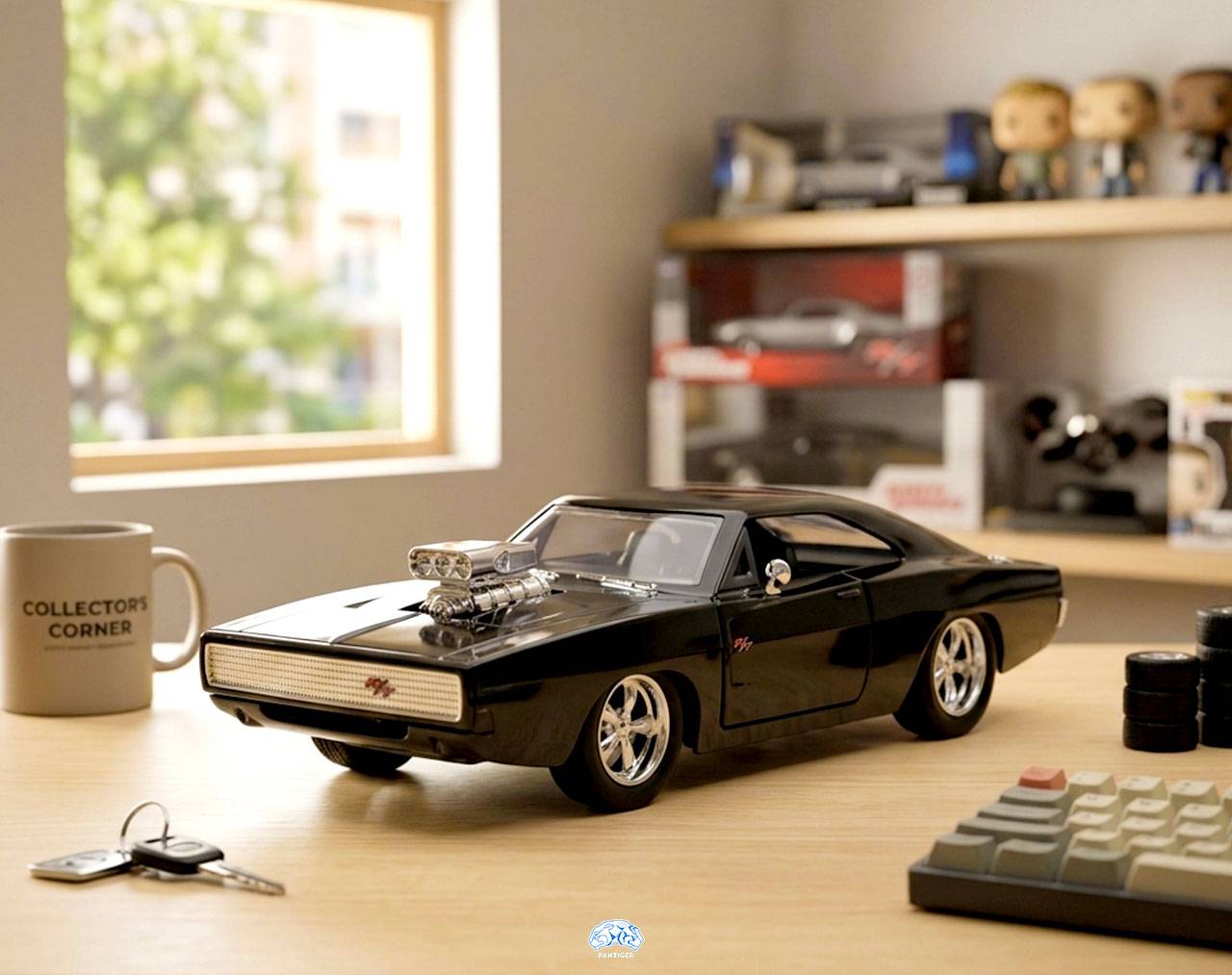 Dom's Dodge Charger RT (White Grill) Escala 1:32 - Fast and Furious - Die-Cast Jada Toys
