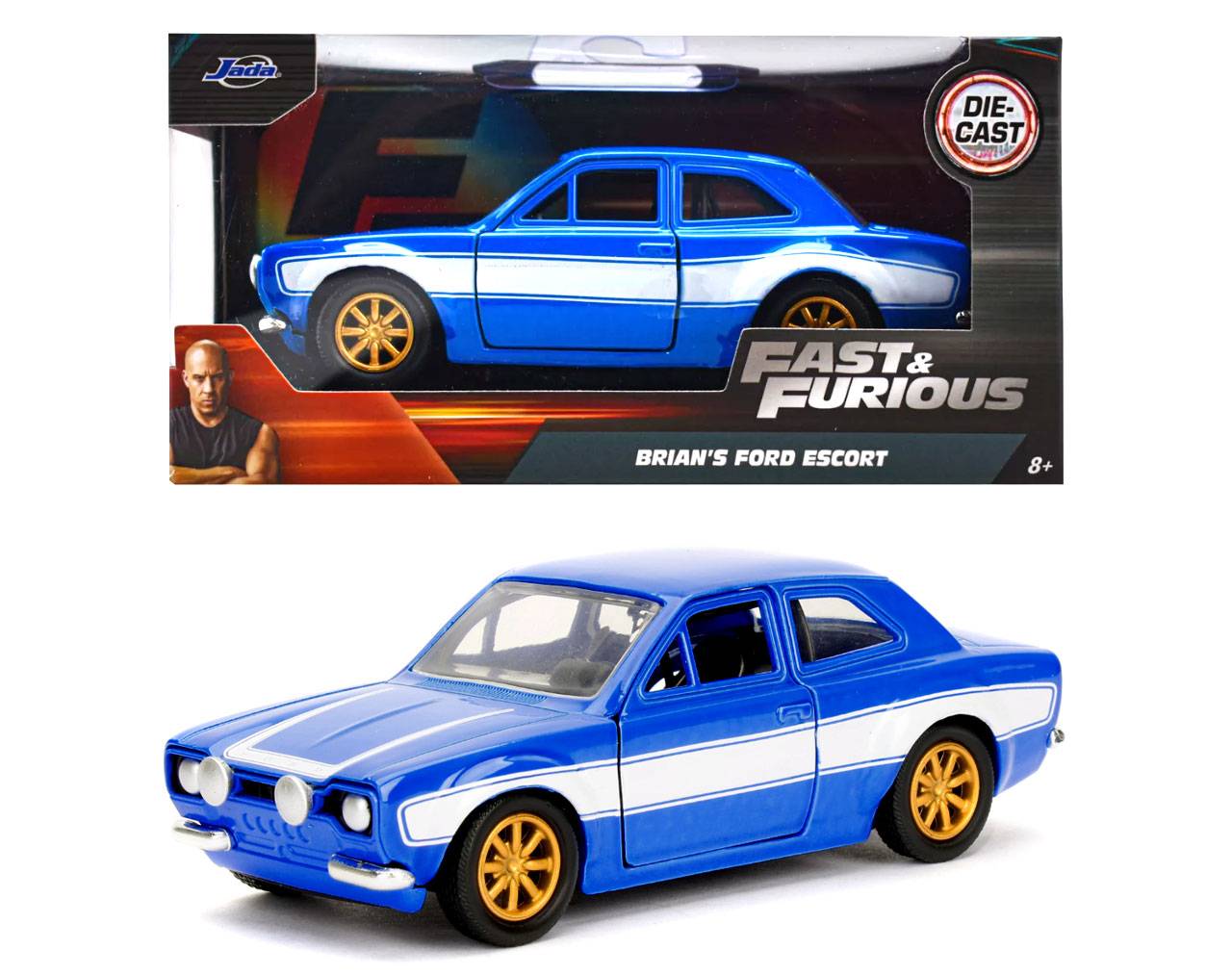 Brian's Ford Escort Escala 1:32 - Fast and Furious - Die-Cast Jada Toys