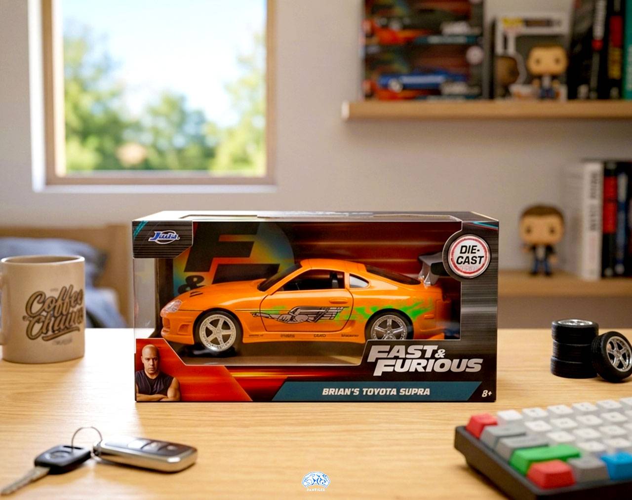 Brian's Toyota Supra (Orange) Escala 1:32 - Fast and Furious - Die-Cast Jada Toys