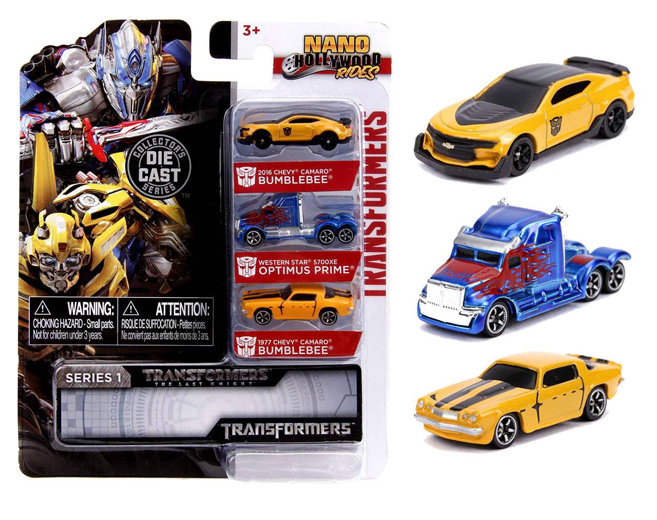 Transformers (3 Pack) - Nano Hollywood Rides - Collector's Die-Cast Series Jada Toys