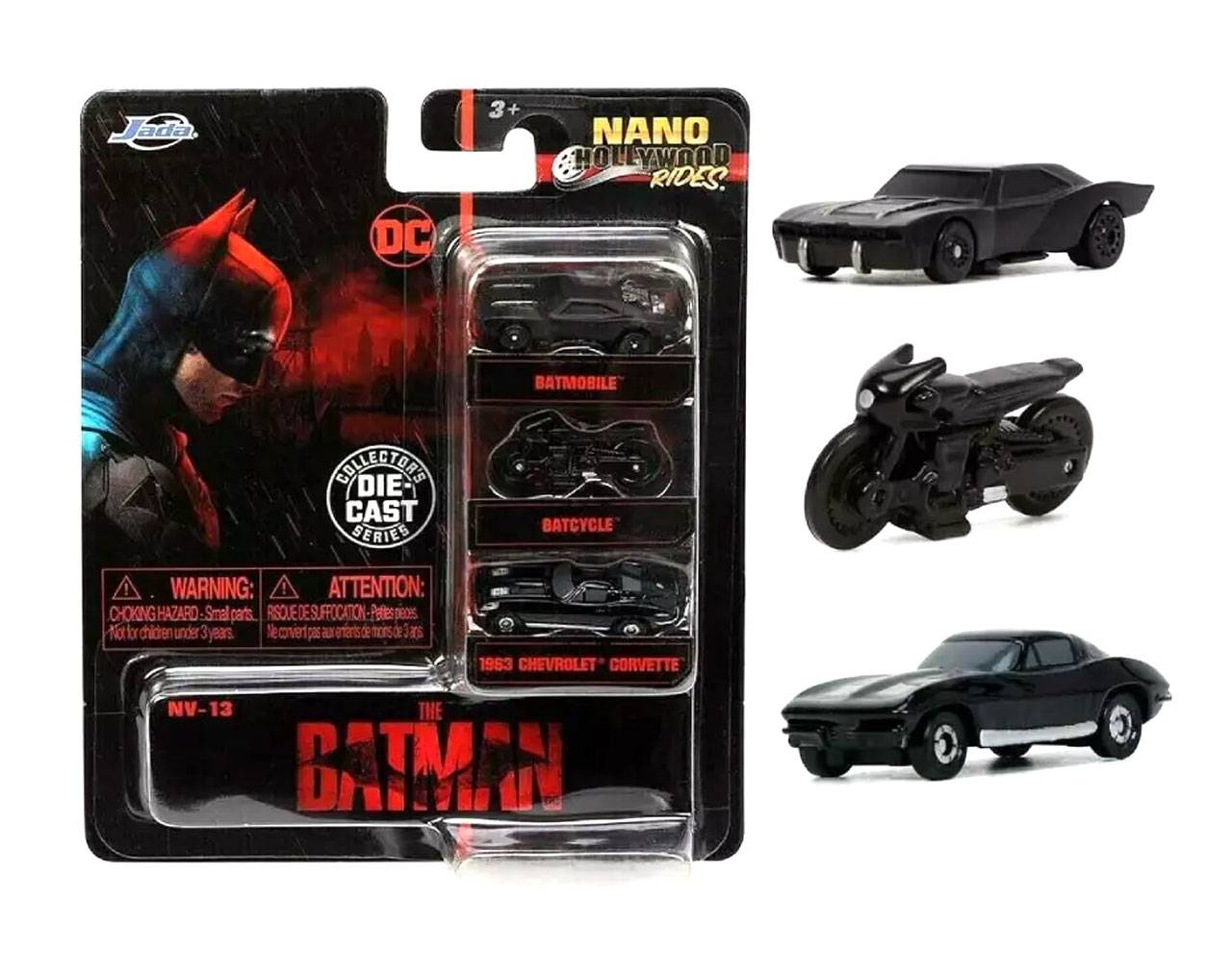 The Batman 2022 (3 Pack) - Nano Hollywood Rides - Collector's Die-Cast Series Jada Toys