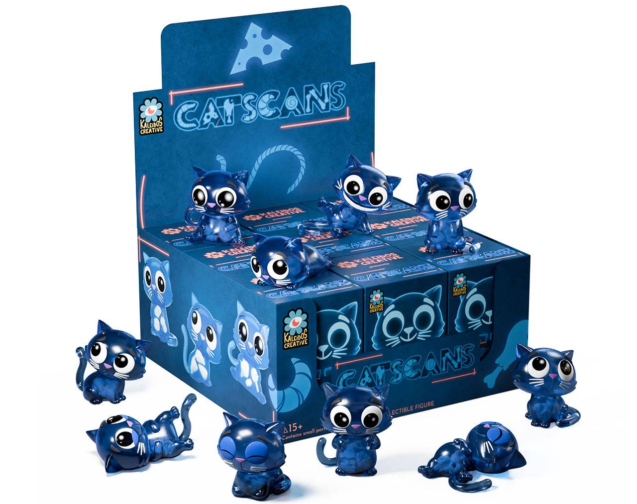 Catscan Glows in the Dark (Cajita sorpresa) - Kaleidos Creative Blind Box Collective Figure