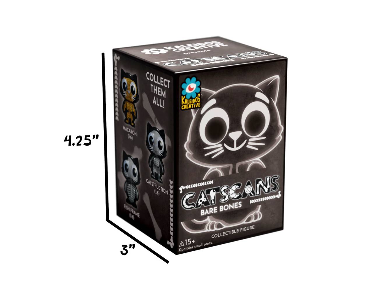 Catscan Bare Bones Glows in the Dark (Cajita sorpresa) - Kaleidos Creative Blind Box Collective Figure