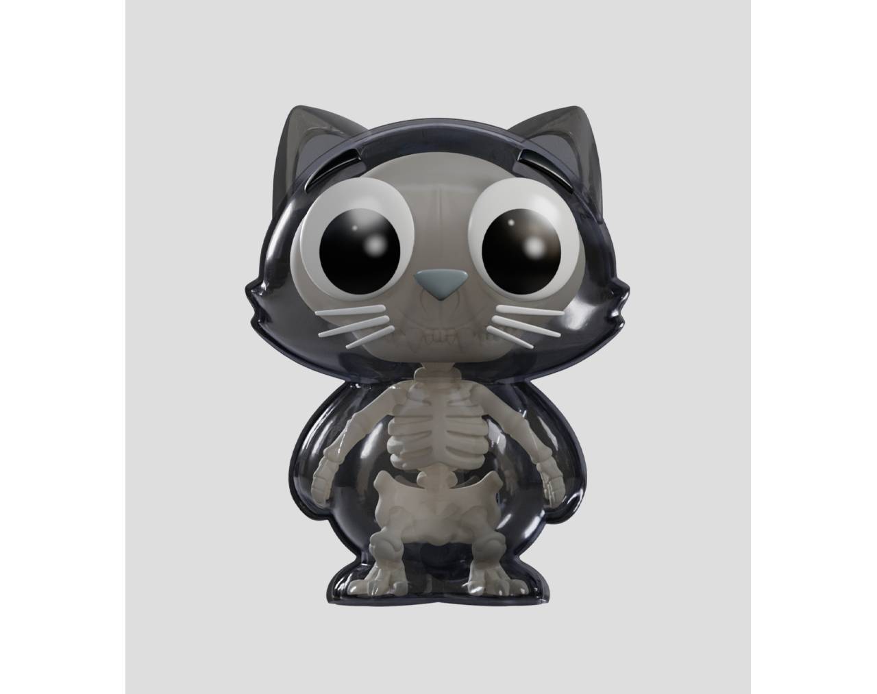 Catscan Bare Bones Glows in the Dark (Cajita sorpresa) - Kaleidos Creative Blind Box Collective Figure