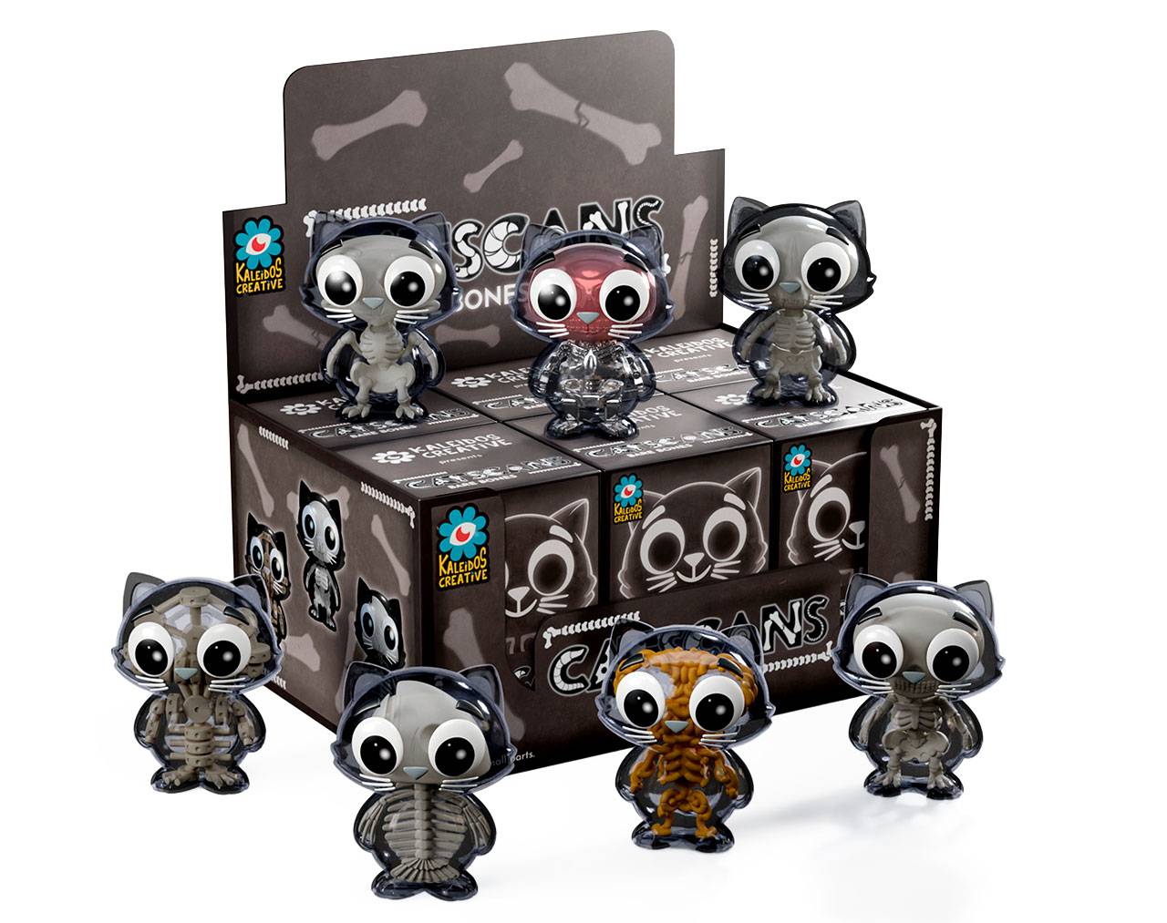 Catscan Bare Bones Glows in the Dark (Cajita sorpresa) - Kaleidos Creative Blind Box Collective Figure