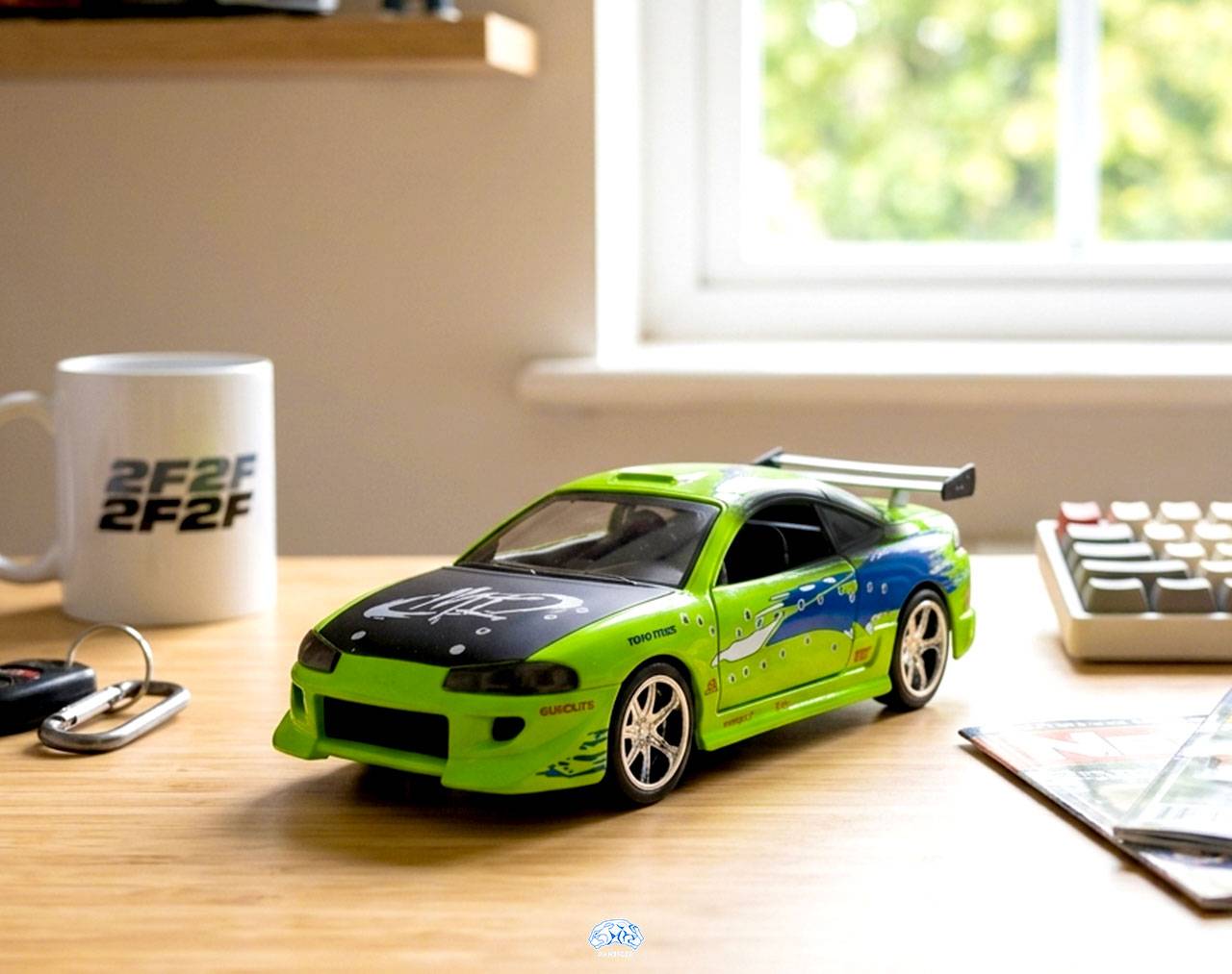 Brian's Mitsubishi Eclipse (Attacked) Escala 1:32 - Fast and Furious - Die-Cast Jada Toys