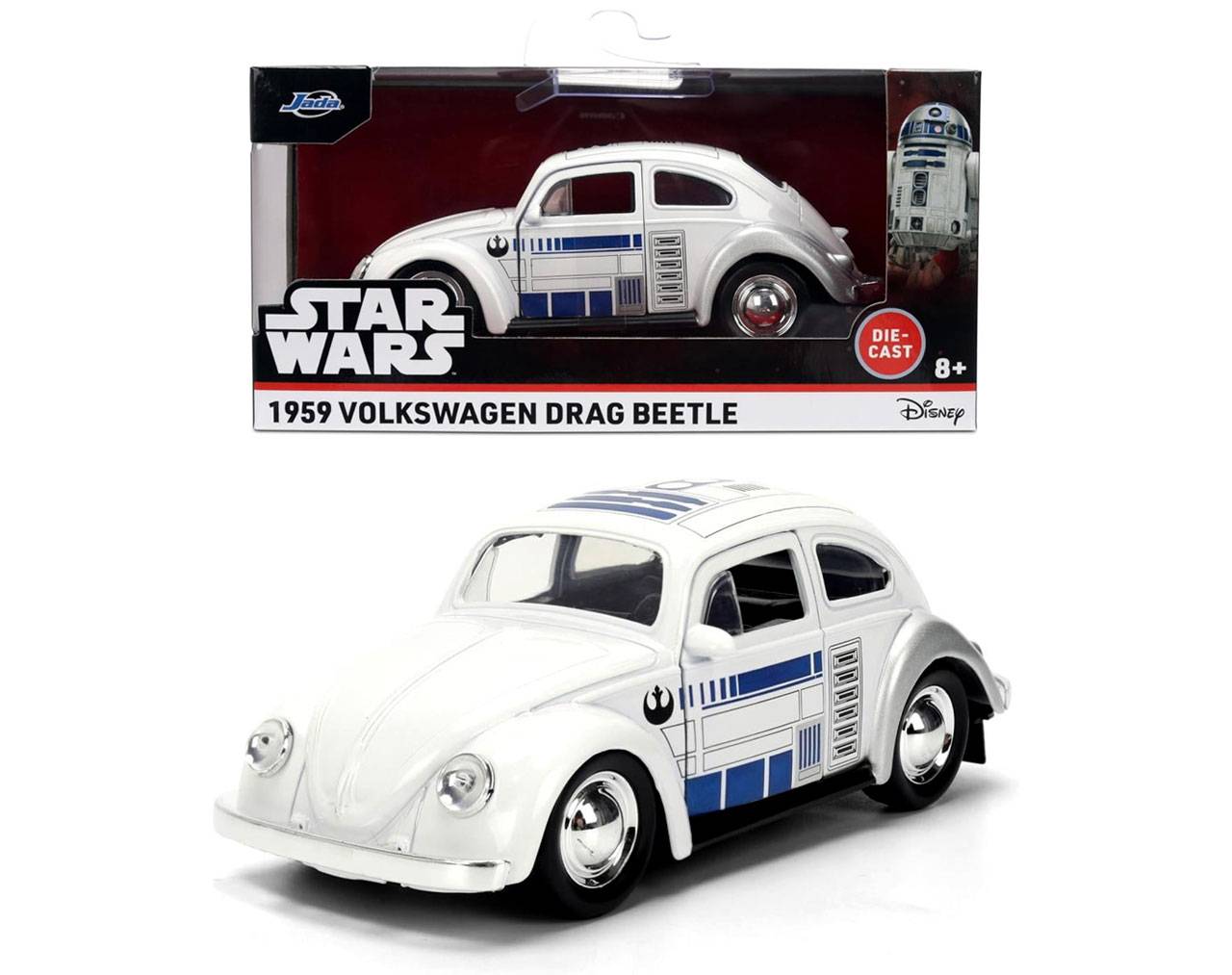 1959 Volkswagen Drag Beettle (vochito inspirado R2-D2) Escala 1:32 - Star Wars - Die-Cast Jada Toys