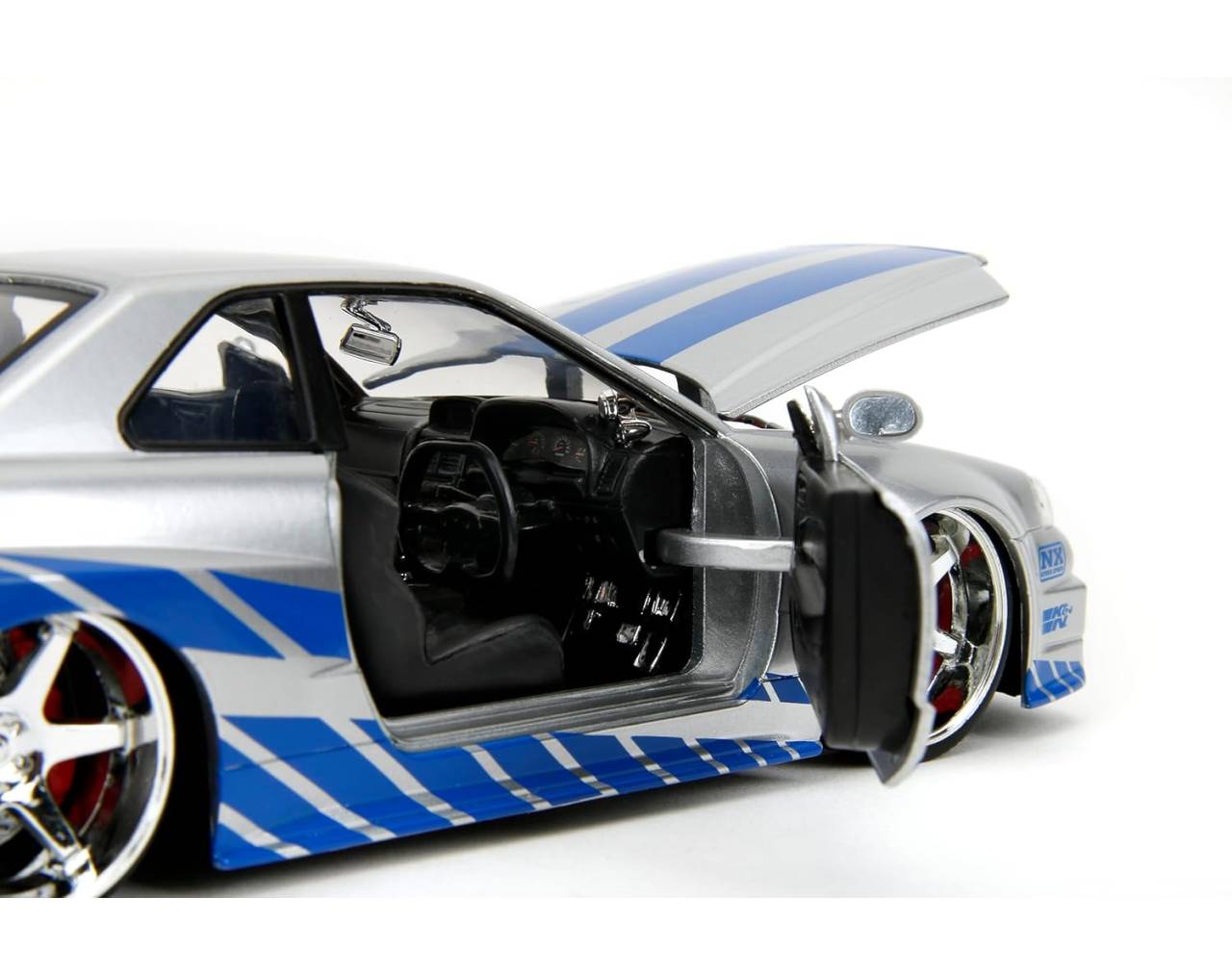 Brian's Nissan Skyline GT-R (R34) Escala 1:24 - Fast and Furious - Die-cast Jada Toys