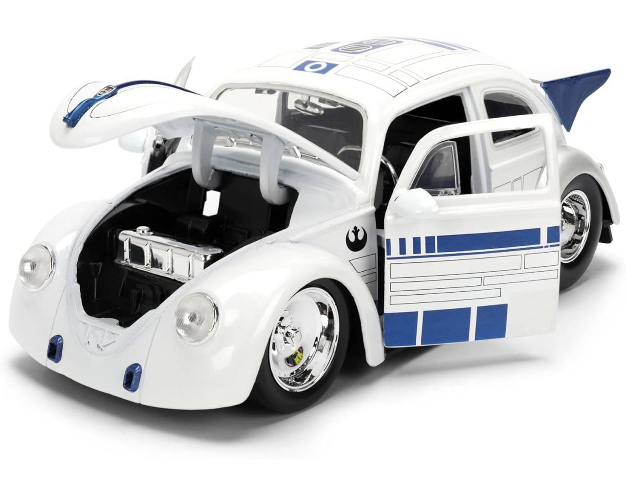 R2-D2 & 1959 Volkswagen Drag Beetle Escala 1:24 - Star Wars - Die-Cast Jada Toys