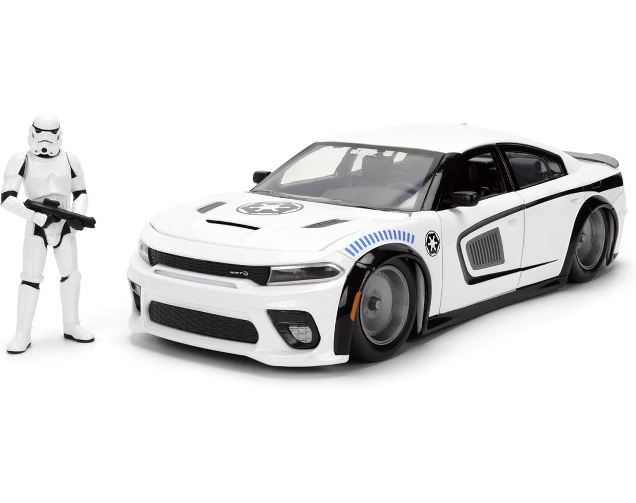 Stormtrooper & 2021 Dodge Charger SRT Hellcat Escala 1:24 - Star Wars - Die-Cast Jada Toys
