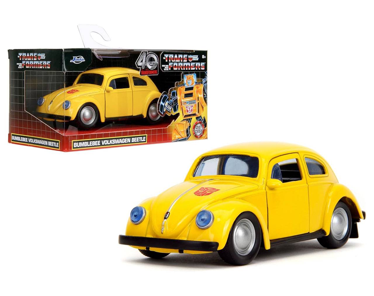 Bumblebee Volkswagen Beetle (Yellow) - Escala 1:32 - Transformers - Die-Cast Jada Toys