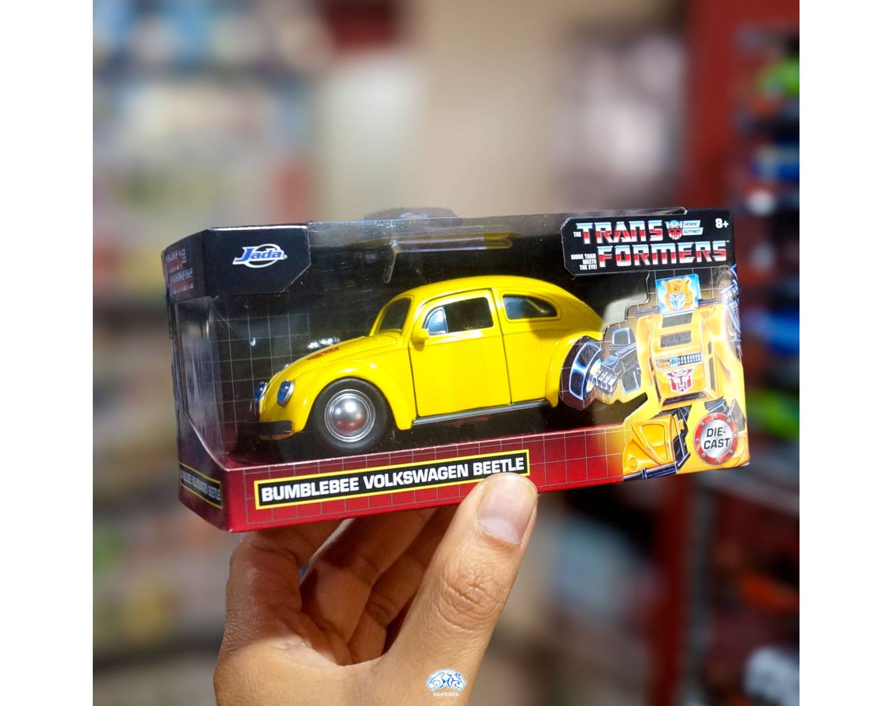 Bumblebee Volkswagen Beetle (Yellow) - Escala 1:32 - Transformers - Die-Cast Jada Toys