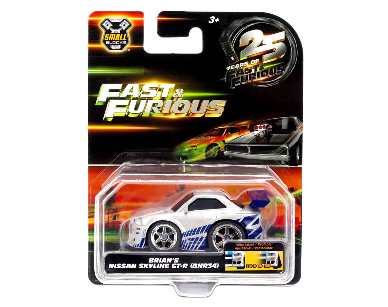 Brian's Nissan Skyline GT-R (BNR34) (Escala 1:43) - Fast & Furious - Small Blocks Jada Toys