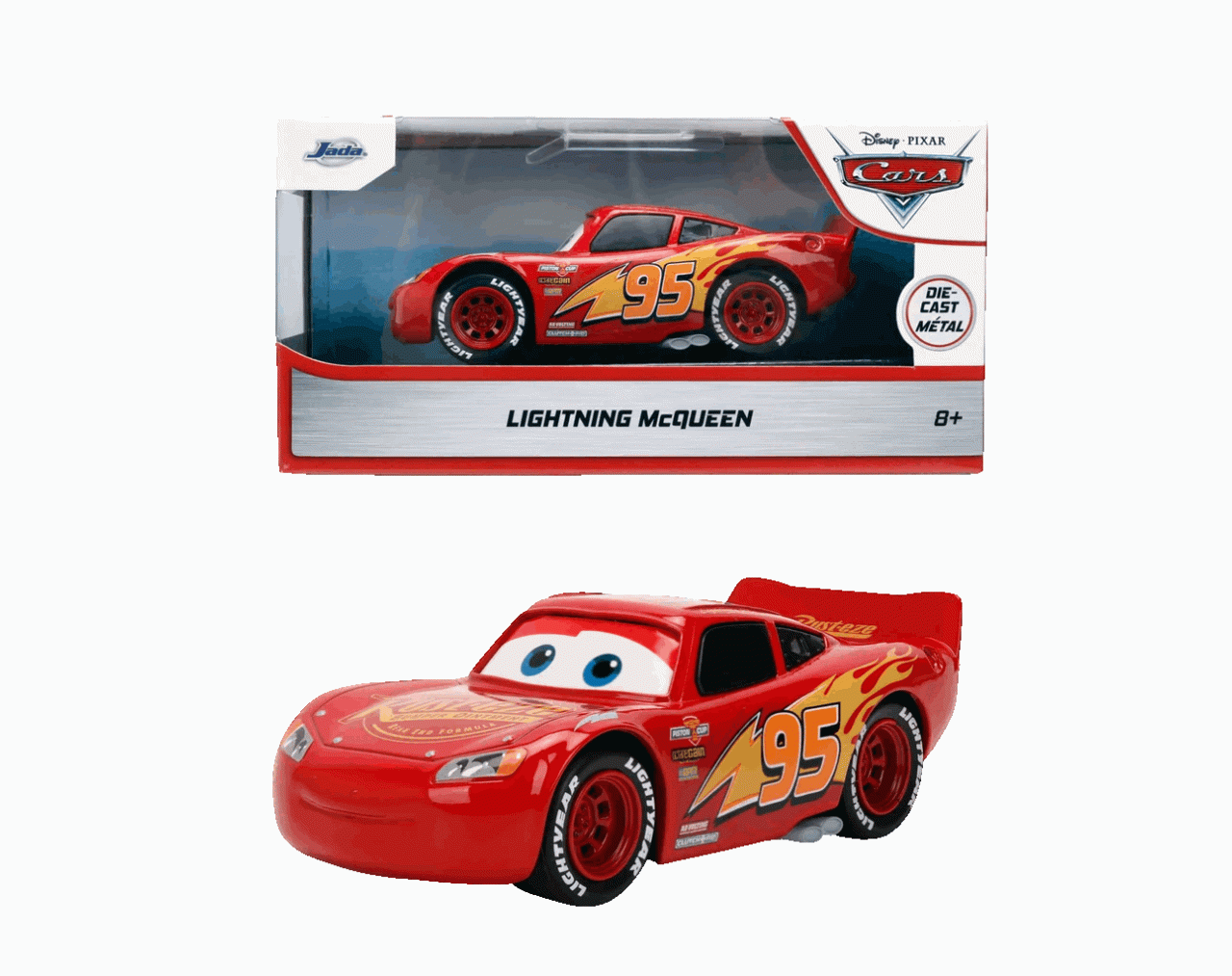 Lightning McQueen Escala 1:32 - Disney Pixar Cars - Die-Cast Jada Toys
