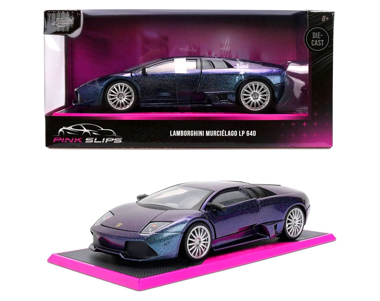 Lamborghini Murciélago LP 640 (Chameleon Blue) Escala 1:24 - Pink Slips - Die-Cast Jada Toys
