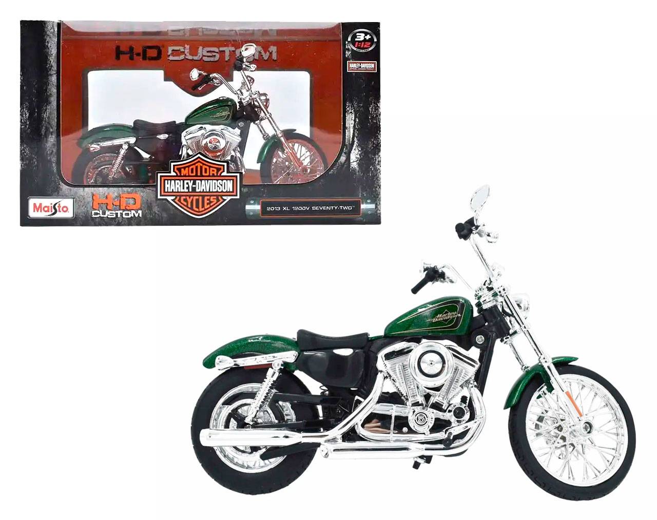 Harley Davidson 1200v 2013 XL Seventy Two Escala 1:12 - Die-Cast Maisto