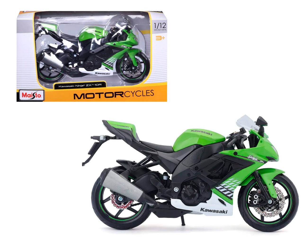 Kawasaki Ninja ZX 10R Escala 1:12 - Die-Cast Maisto