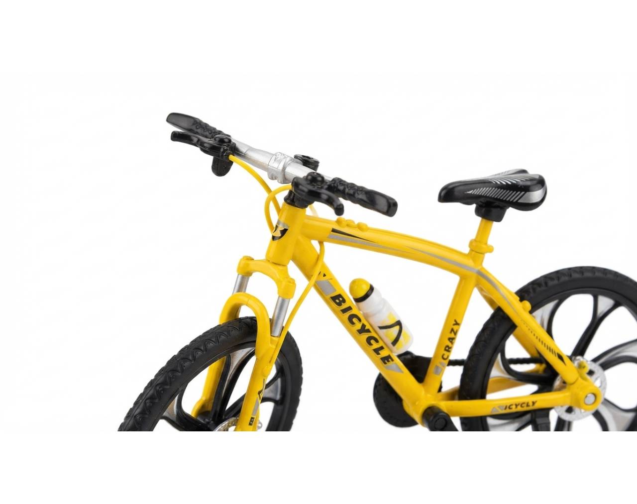 Bicycle (Yellow) Escala 1:8 - Die-Cast Mountain Metal Bike