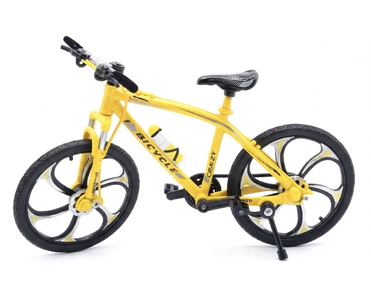 Bicycle (Yellow) Escala 1:8 - Die-Cast Mountain Metal Bike