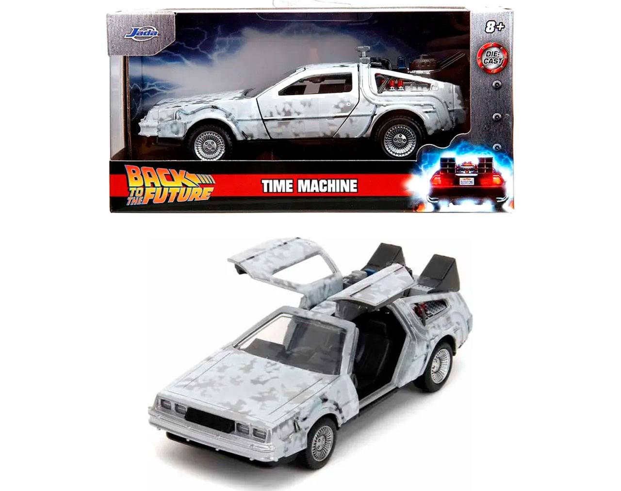 DeLorean Time Machine (Frost) 1:32 - Back to the Future I - Die Cast Jada Toys