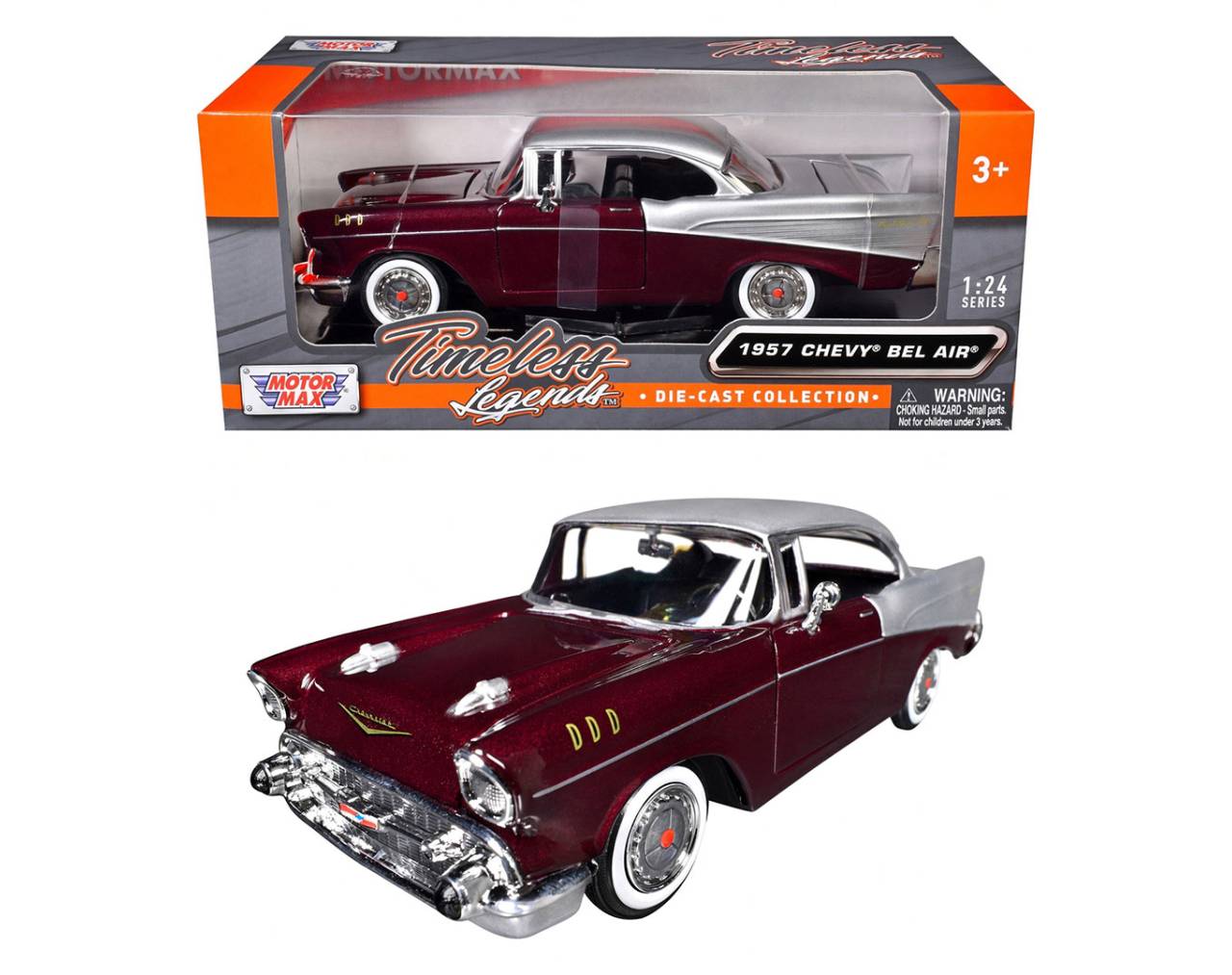 1957 Chevy Bel Air (Escala 1:24) - Timeless Legends - Die-Cast Motor Max
