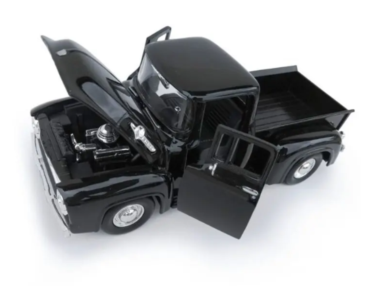 1956 Ford F-100 PickUp (BLACK) (Escala 1:24) - Timeless Legends - Die-Cast Motor Max