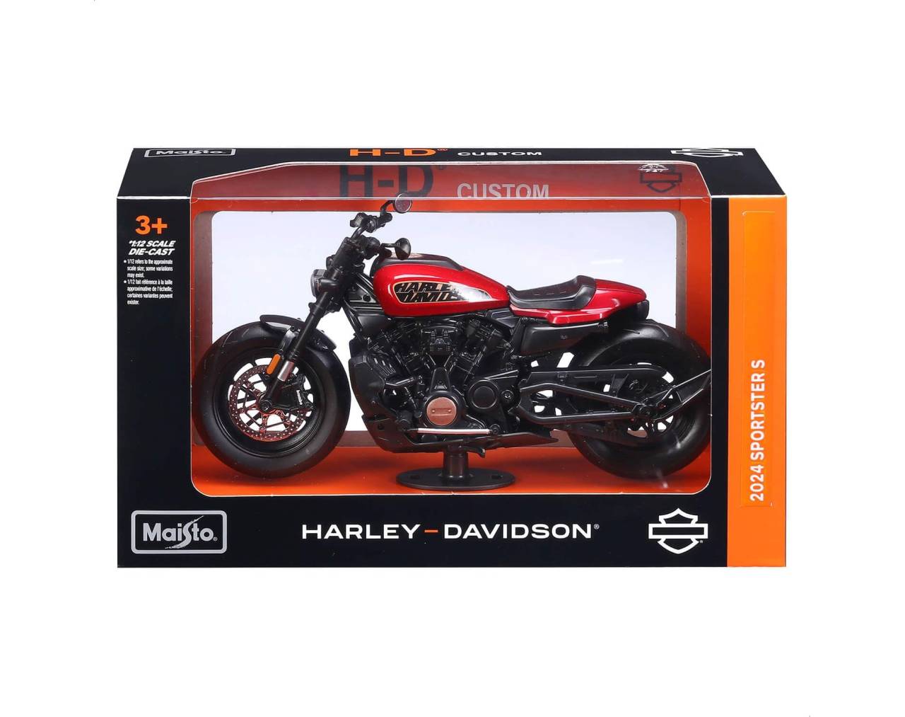 Motocicleta Harley-Davidson Custom 2024 Sporter S (Escala 1:12) - Die-Cast Maisto