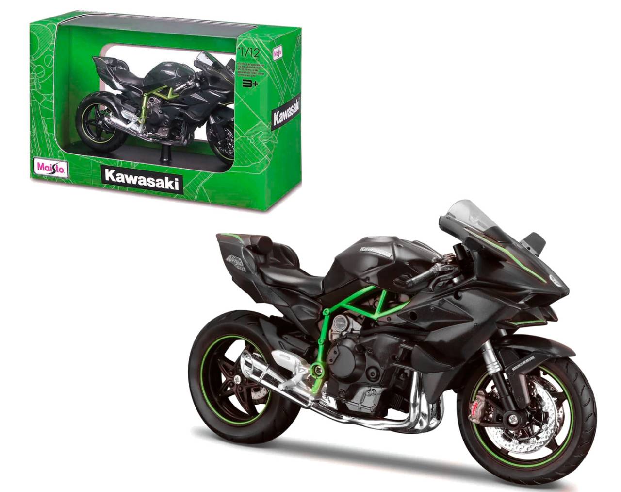 Motocicleta Kawasaki Ninja H2 R (Escala 1:12) - Die-Cast Maisto