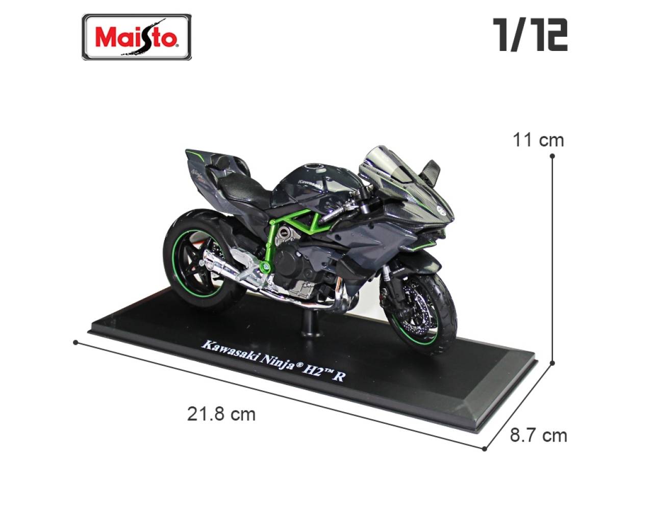 Motocicleta Kawasaki Ninja H2 R (Escala 1:12) - Die-Cast Maisto
