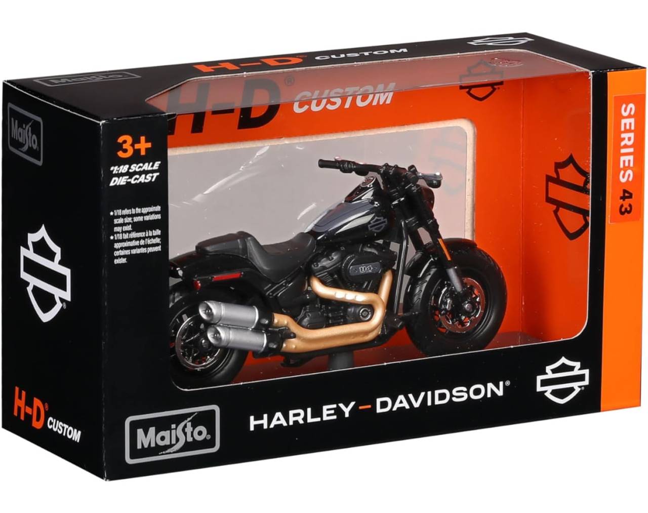 Motocicleta Harley Davidson 2022 Fat Bob 114 (Escala 1:18) - Die-Cast Maisto
