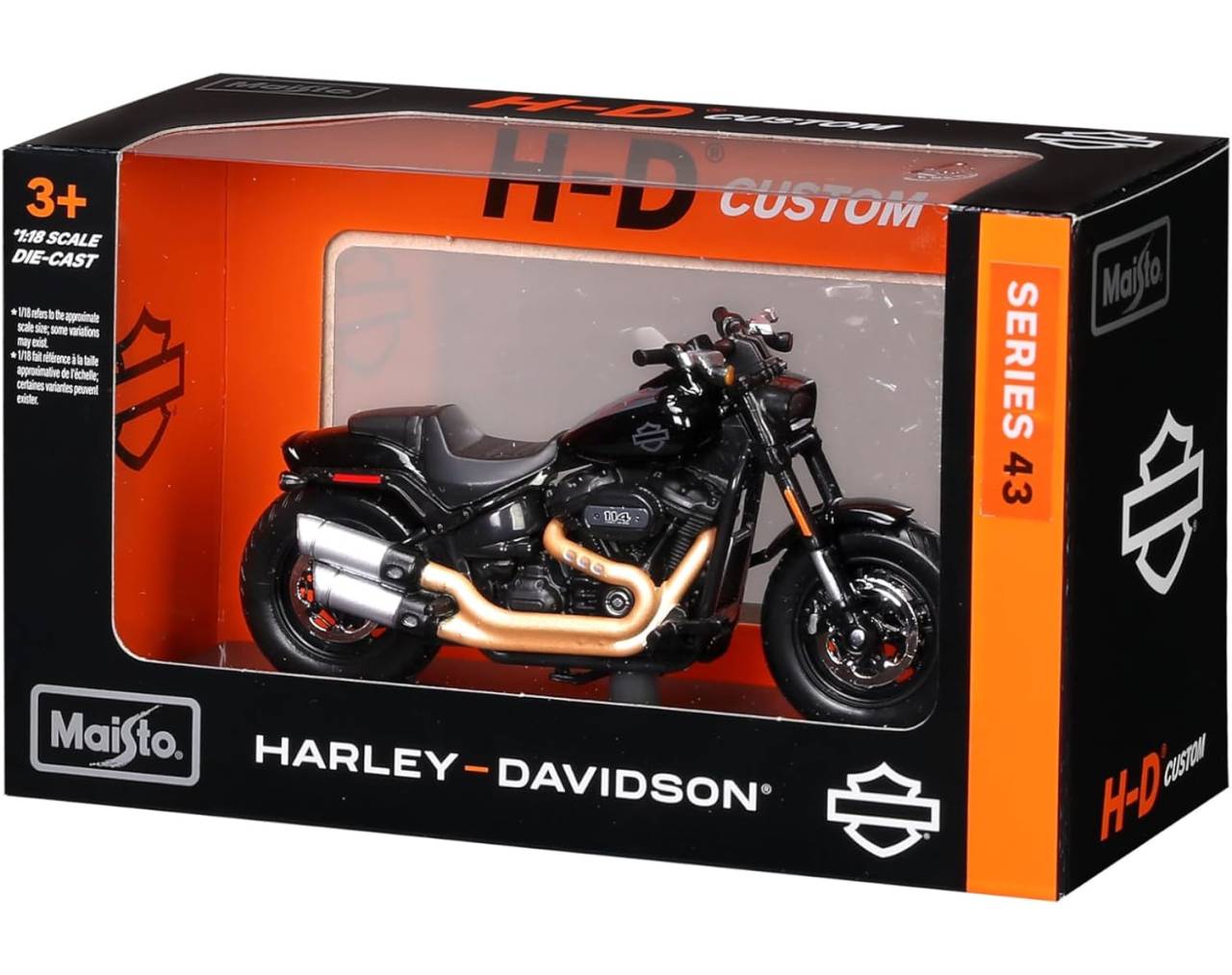 Motocicleta Harley Davidson 2022 Fat Bob 114 (Escala 1:18) - Die-Cast Maisto