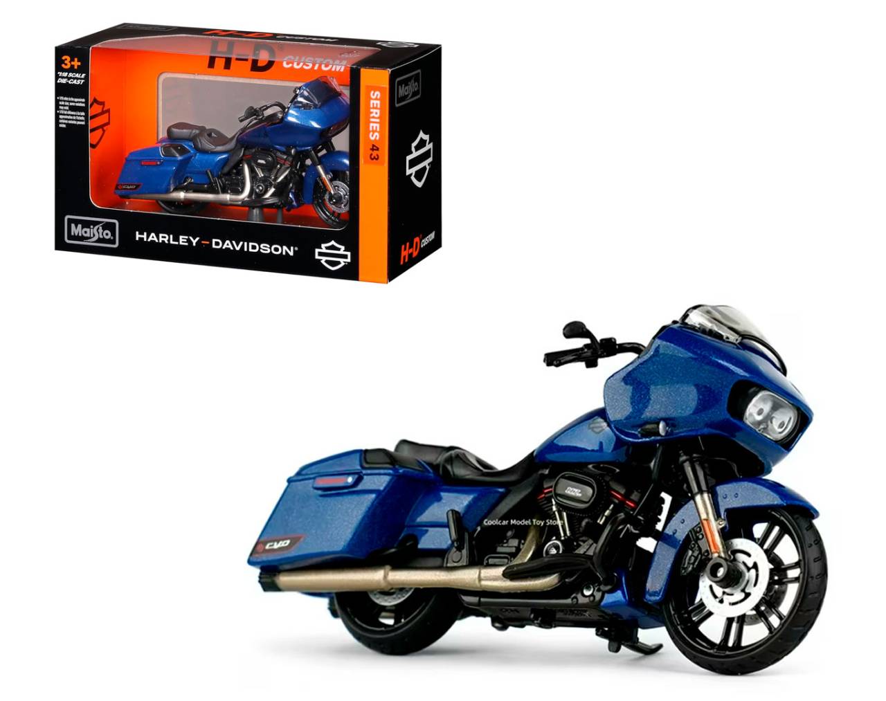 Motocicleta Harley Davidson 2022 CVO Road Glide (Escala 1:18) - Die-Cast Maisto