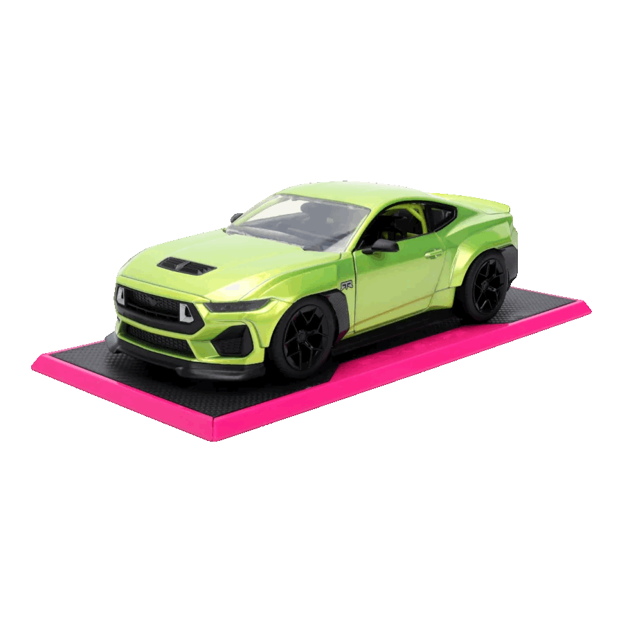 2025 Ford Mustang RTR SPEC 5-D (Lime Green) Escala 1:24 - Pink Slips - Die-Cast Jada Toys