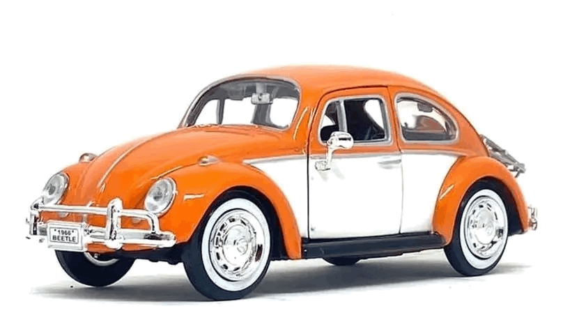Volkswagen Beetle with Rear Luggage Rack (1966) Escala 1:24 - Die-Cast MotorMax