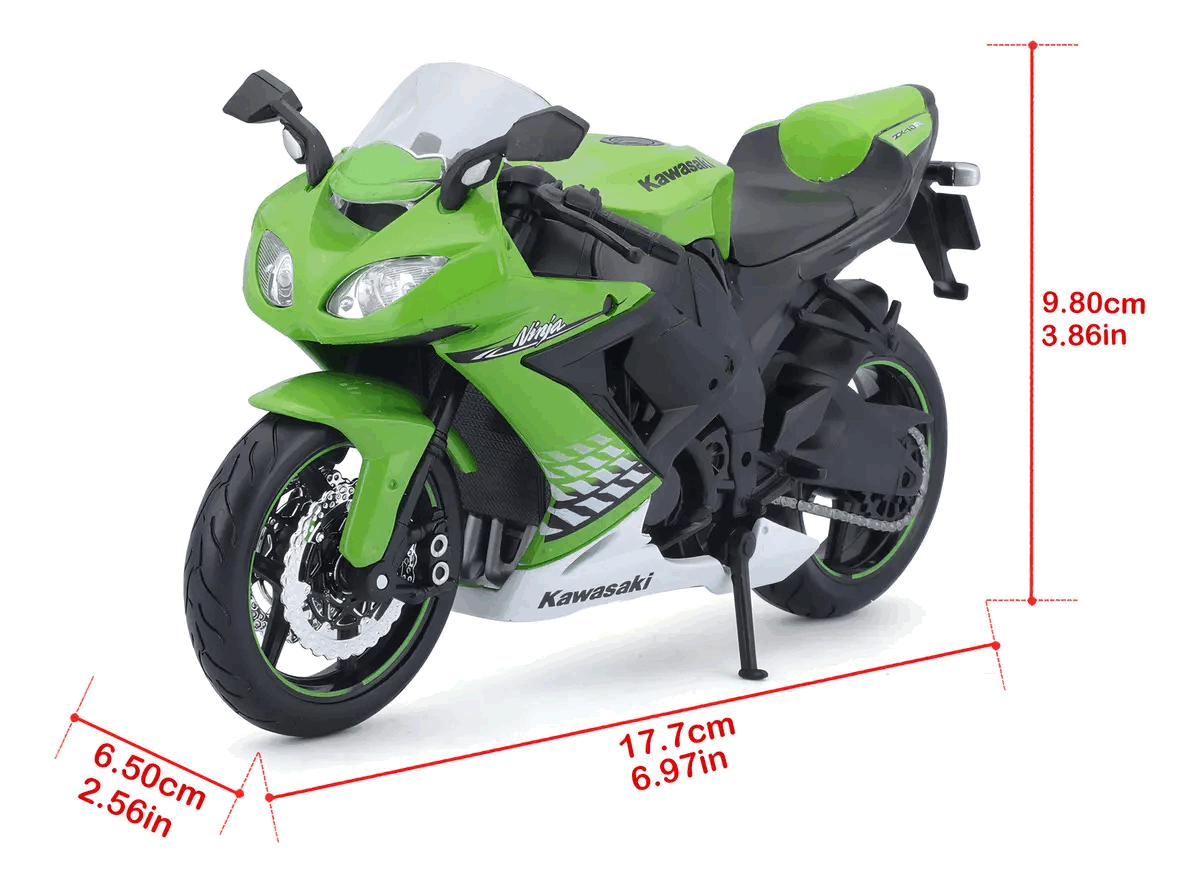 Kawasaki Ninja ZX 10R Escala 1:12 - Die-Cast Maisto