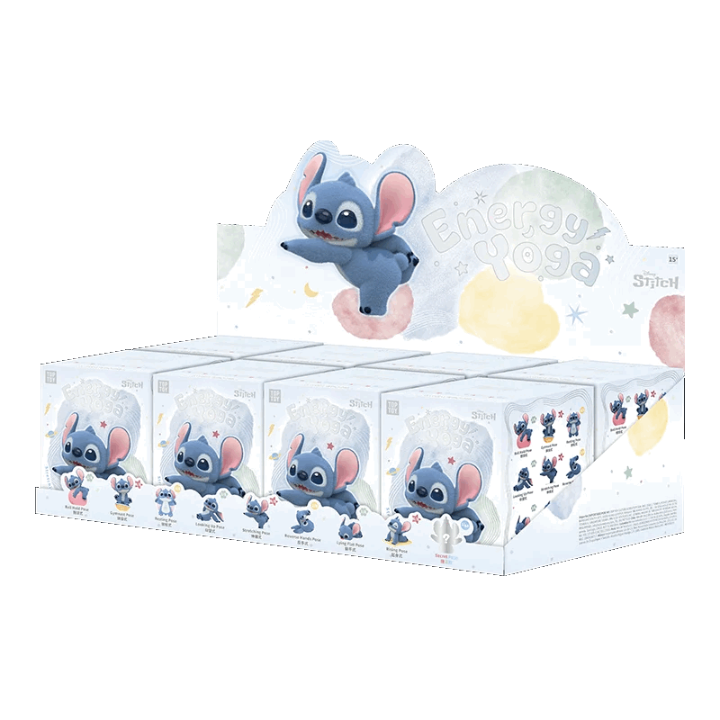 Stitch Aterciopelado (Cajita Sorpresa) - Disney "Energy Yoga" Blind Box Top Toy