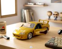 Toyota Supra (Golden) Escala 1:32 - Fast and Furious 2 - Die-Cast Jada Toys