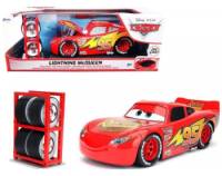 Lightning McQueen (Tire Rack Edition) Escala 1:24 - Disney Pixar Cars - Die-Cast Jada Toys