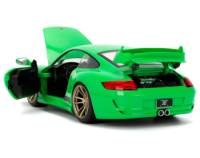 Porsche verde 911 GT3 (997) Escala 1:24 - Fast and Furious - Die-Cast Jada Toys