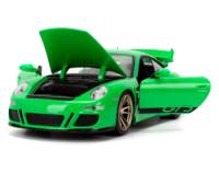 Porsche verde 911 GT3 (997) Escala 1:24 - Fast and Furious - Die-Cast Jada Toys