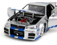 Brian's Nissan Skyline GT-R (R34) Escala 1:24 - Fast and Furious - Die-cast Jada Toys