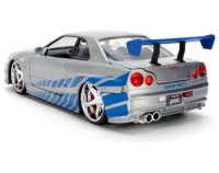 Brian's Nissan Skyline GT-R (R34) Escala 1:24 - 25 Years of Fast and Furious - Die-Cast Jada Toys