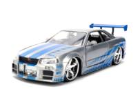 Brian's Nissan Skyline GT-R (R34) Escala 1:24 - 25 Years of Fast and Furious - Die-Cast Jada Toys