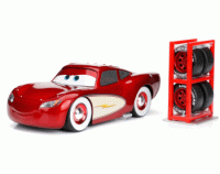 Cruising Lighting McQueen (Tire Rack Edition) Escala 1:24 - Disney Pixar Cars - Die-Cast Jada Toys
